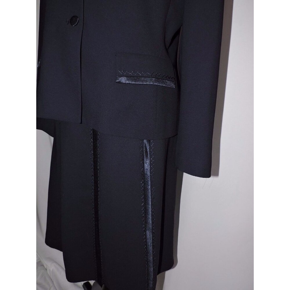 Dressbarn Skirt Suit Set Career Blazer Jacket Navy Blue Knee Length Lined 10 EUC - Picture 9 of 11